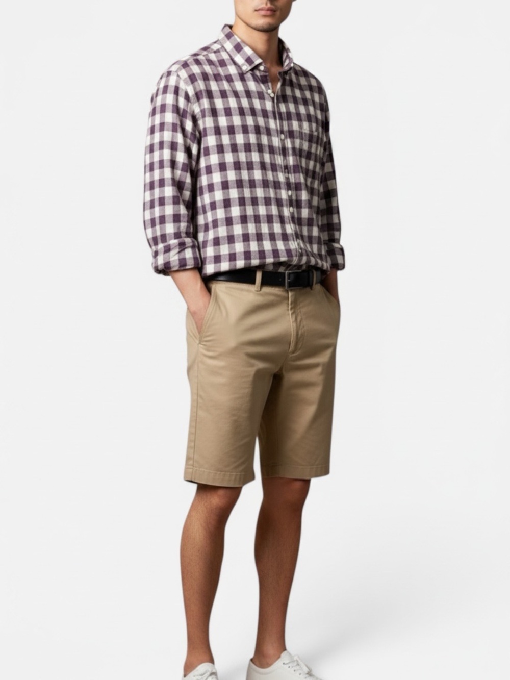 Rodd & Gunn Albini Luxury Italian Fabric Sports Fit Shirt Purple White Check XL